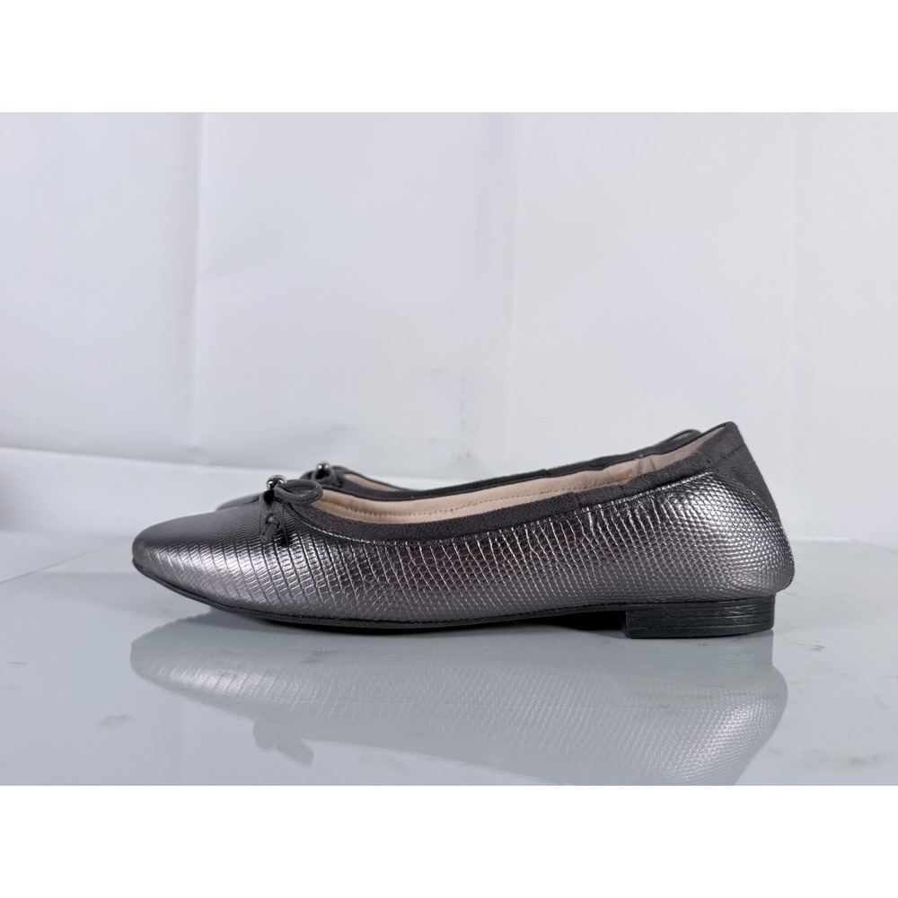 Womens Cole Haan Keira Ballet - Pewter Lizard Embossed, Size 7.5 US‎ [W26373]